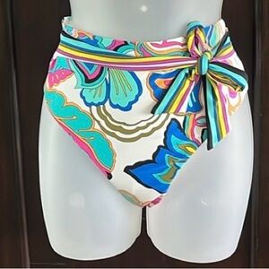 NWT- Trina Turk Colorful Halter Bikini Bottom